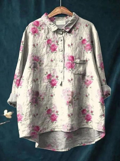 Paulette | Feminine Floral romantic Finish Blouse