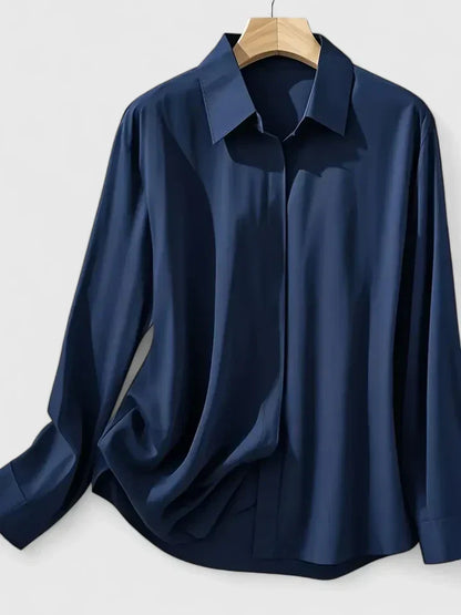 Fenella | Wardrobe-Staple Flowing Button-Up Silhouette Blouse