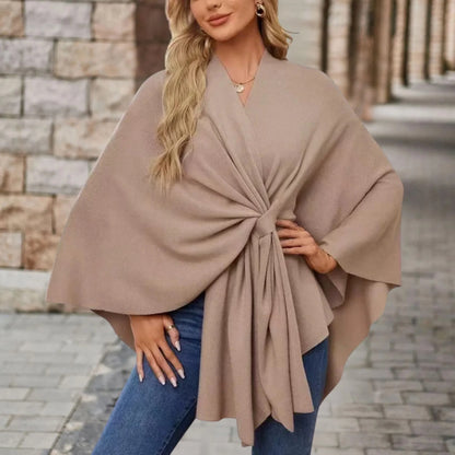 Asela | Layering Draped Statement Warmth Poncho