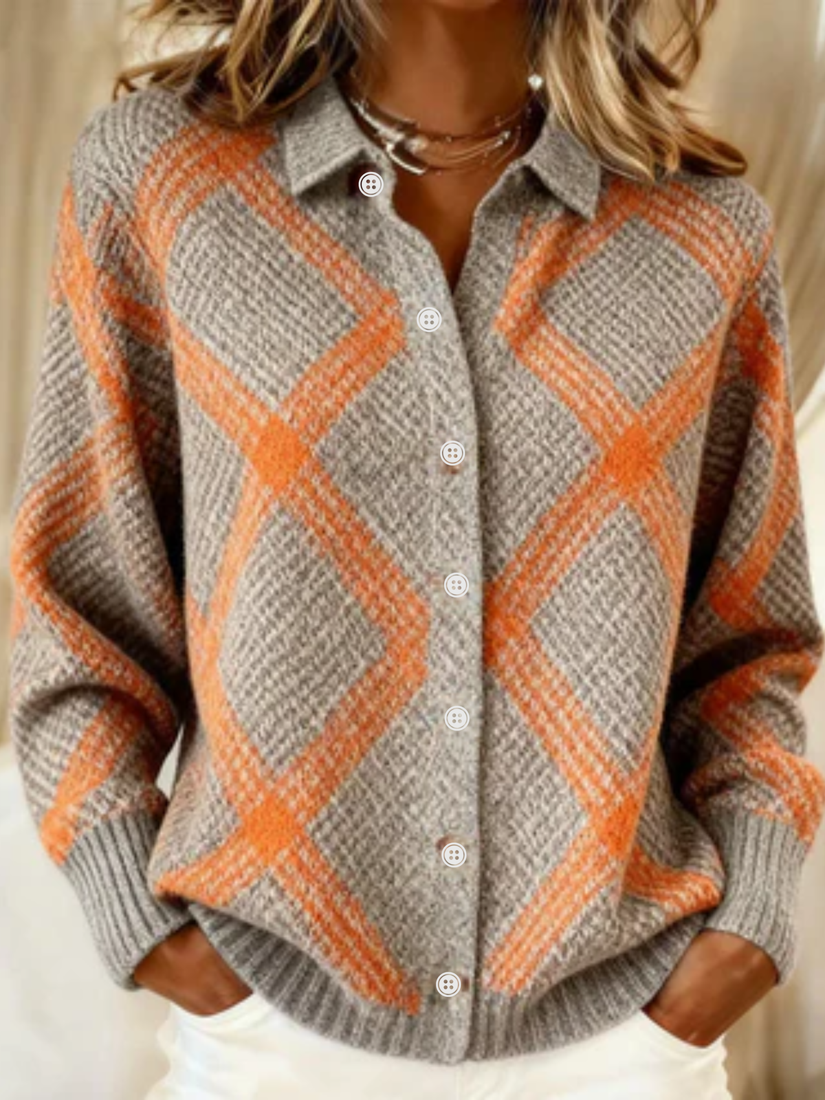 Irene | Office-Ready Checkered charm Blouse