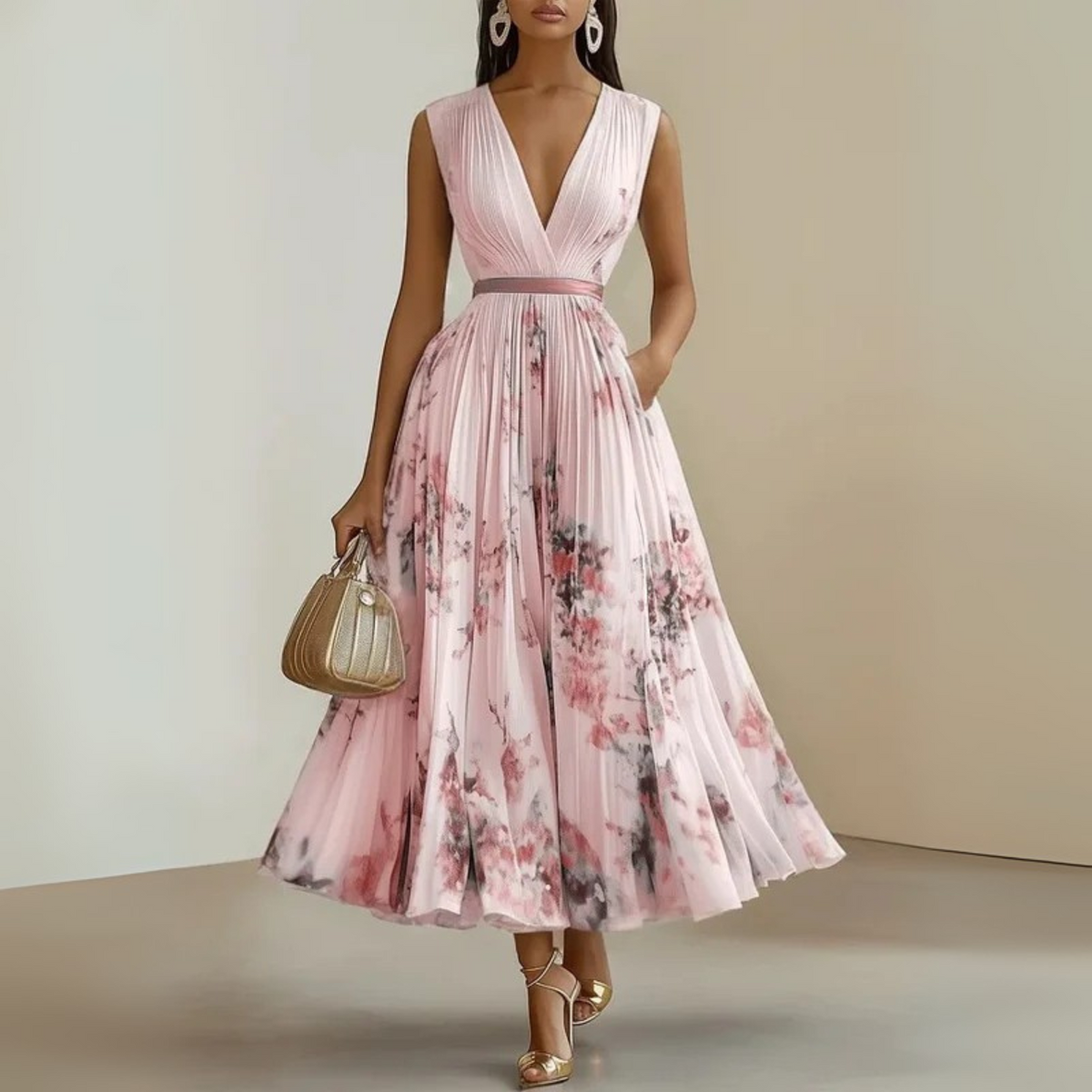 Scarlett | Resort V-Neck Summer Finish Dress