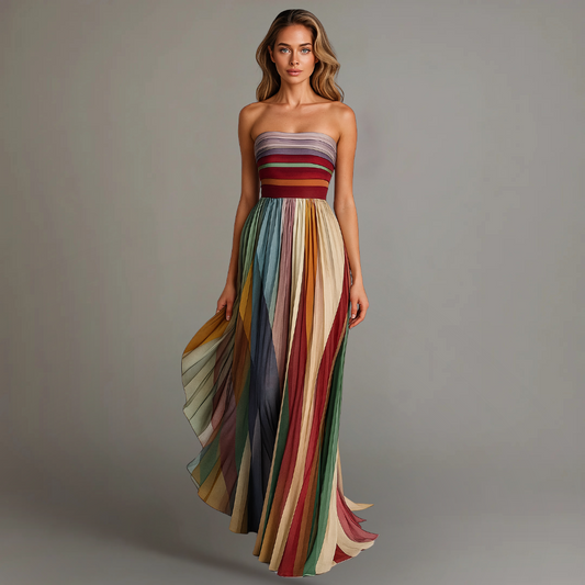 Deianira | Getaway Strapless Pleated Detailing Dress