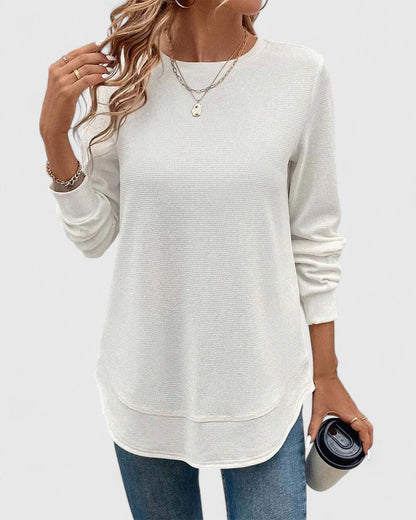 Alfonsina | Office-Ready Summer O-Neck Silhouette Top