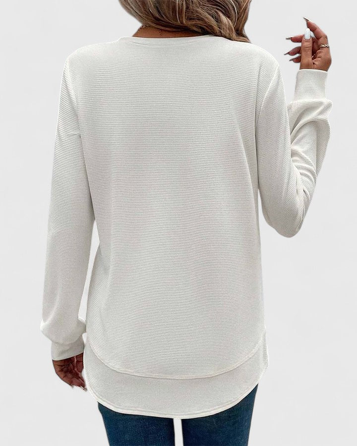 Alfonsina | Office-Ready Summer O-Neck Silhouette Top