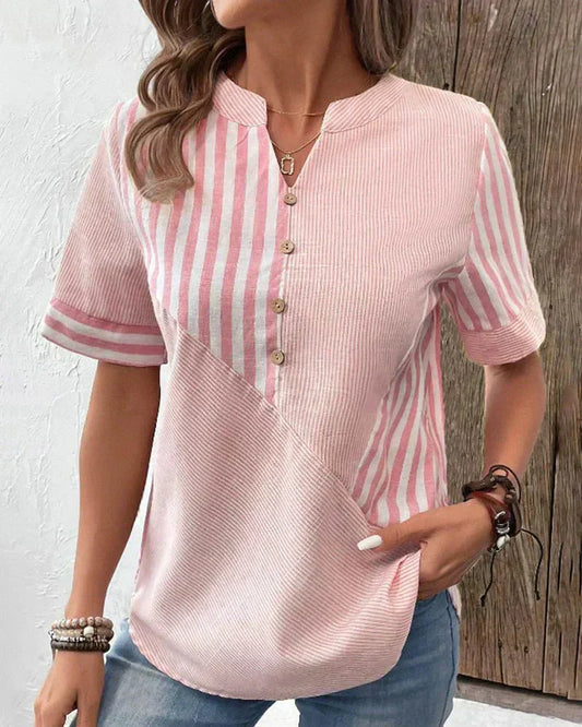 Odette | Airy striped sophistication Finish Blouse