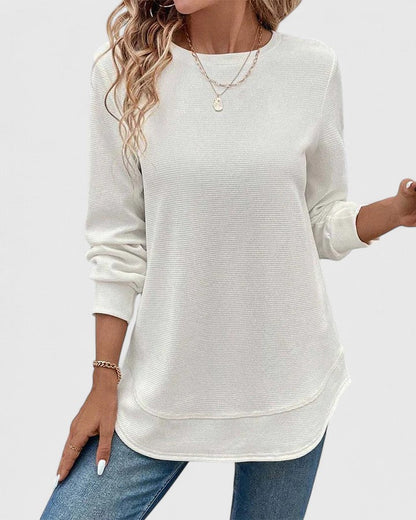 Alfonsina | Office-Ready Summer O-Neck Silhouette Top