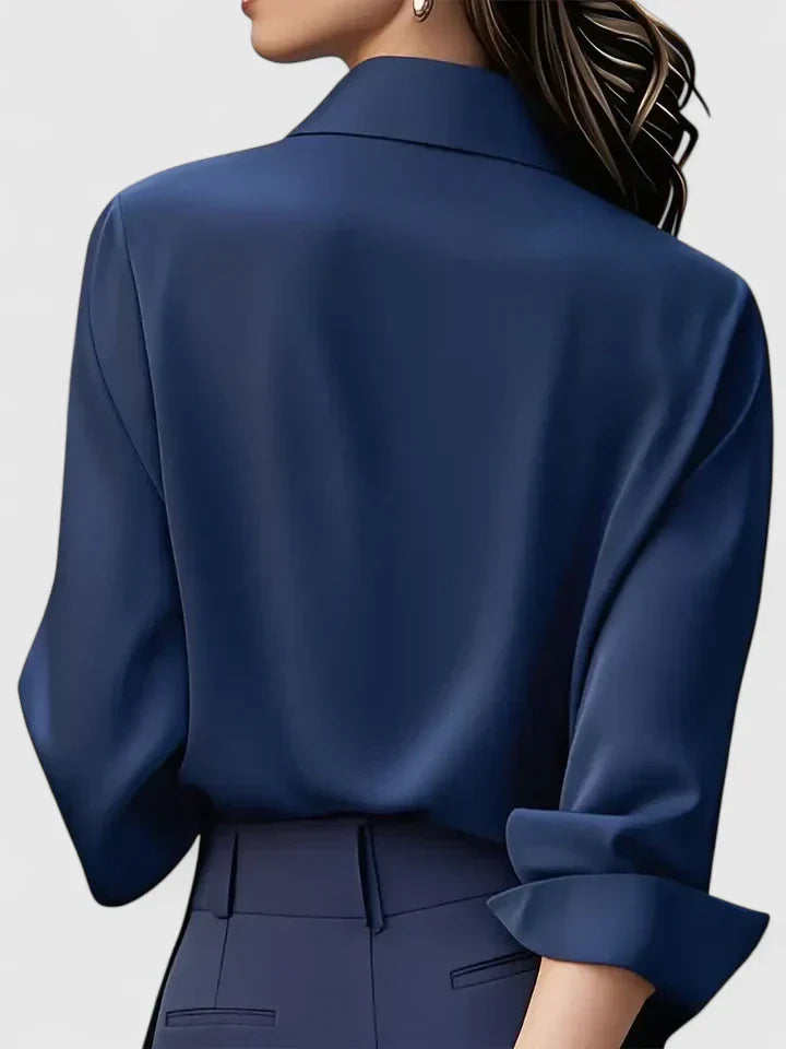 Fenella | Wardrobe-Staple Flowing Button-Up Silhouette Blouse