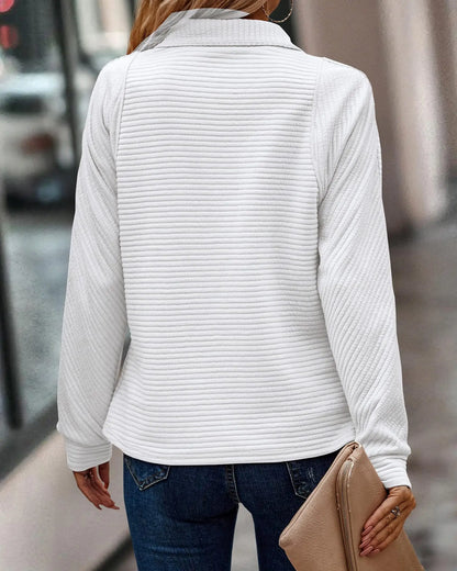 Constanca | Cosy-Season V-Neck Zip-Detail Fit Sweater
