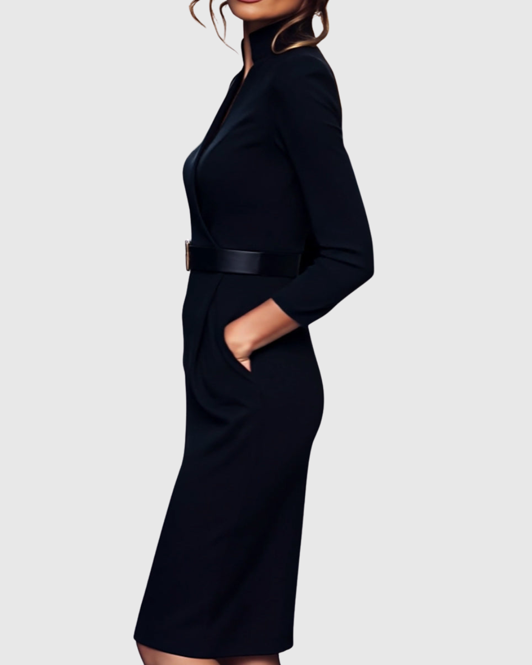 Anastasia | Getaway Mock-Wrap Belted Finish Dress