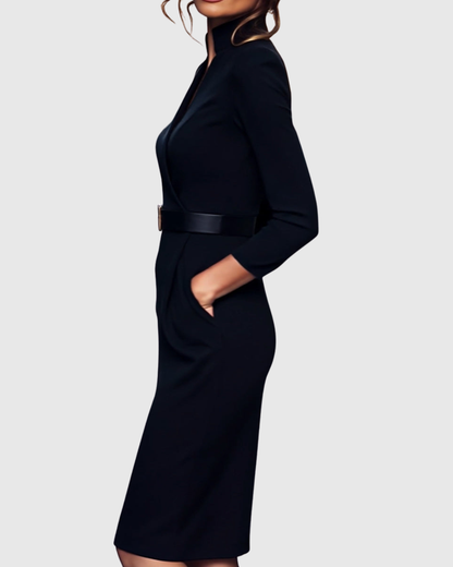 Anastasia | Getaway Mock-Wrap Belted Finish Dress