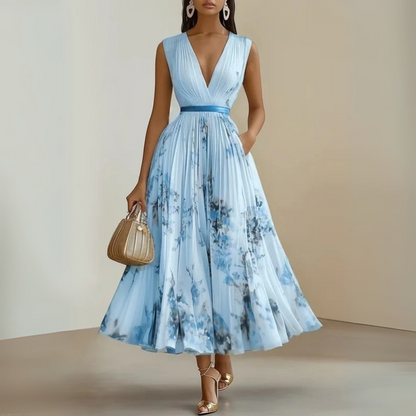 Scarlett | Resort V-Neck Summer Finish Dress