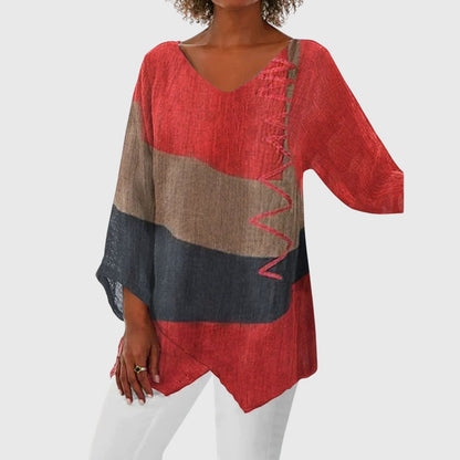 Ampelia | Warm-Weather V-Neck Work Drape Top