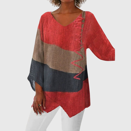 Ampelia | Warm-Weather V-Neck Work Drape Top