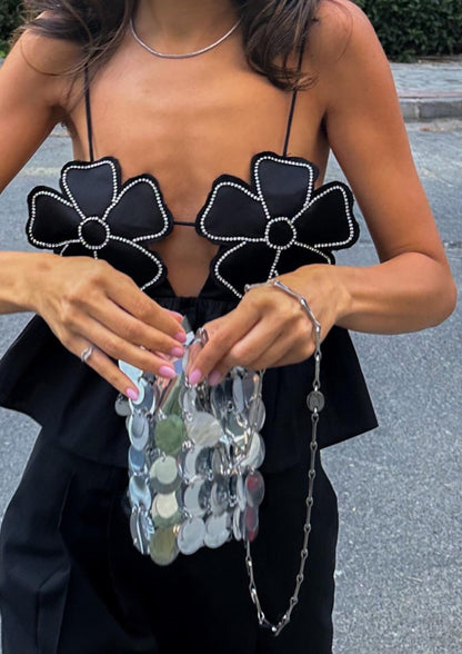 Elise | Floral Embellished Going Out Top