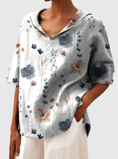 Aleria | Errand-Day Breathable V-Neck Fit Top