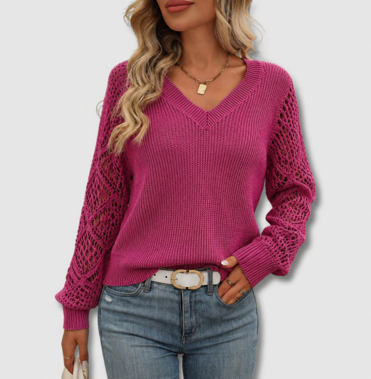 Aspina | Fireside Breathable V-Neck Coziness Sweater