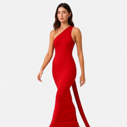 Immacolina | Occasion-Ready Maxi One-Shoulder Shape Dress