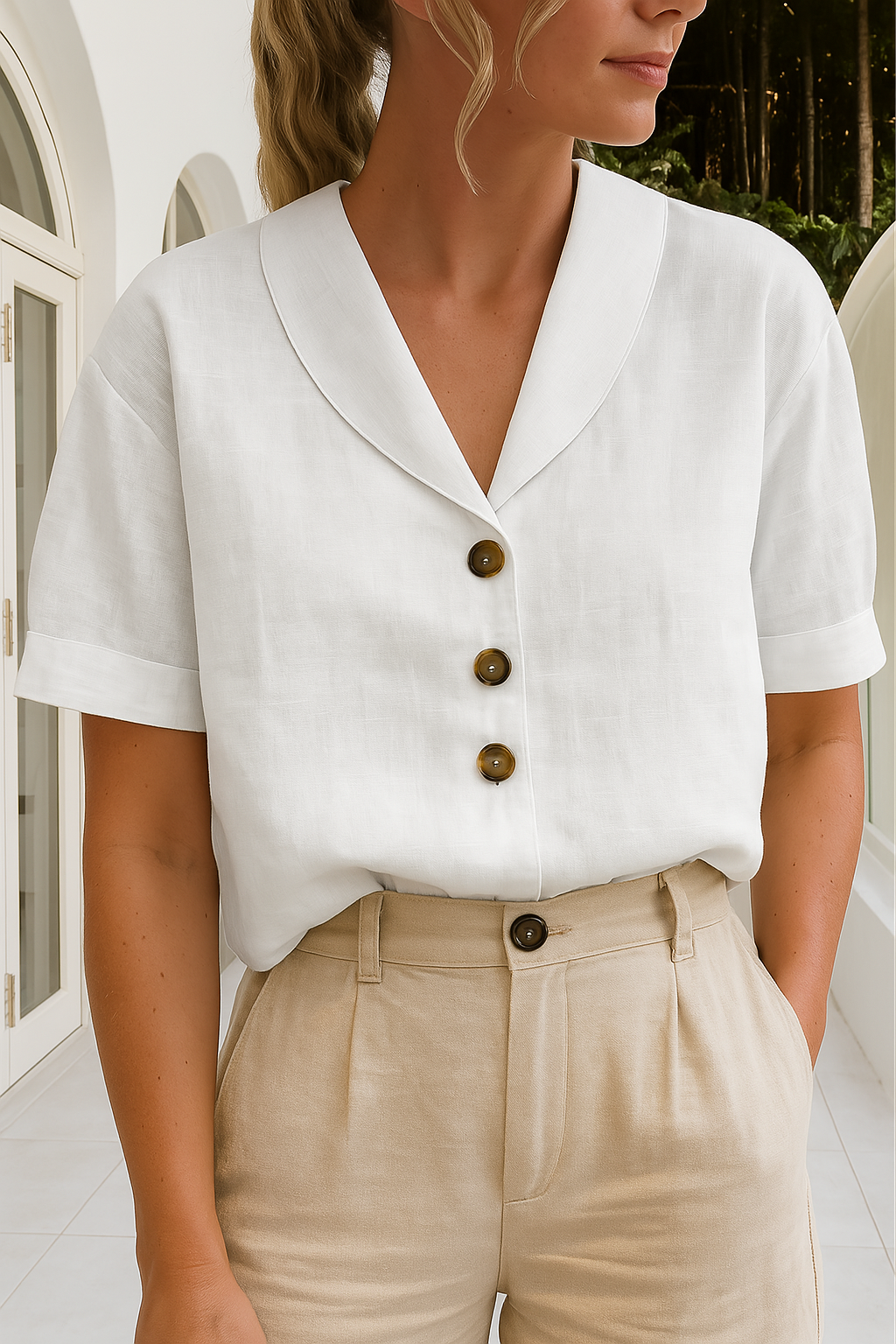 Ethel(TM) | Weekend Wrap Neckline Style Blouse