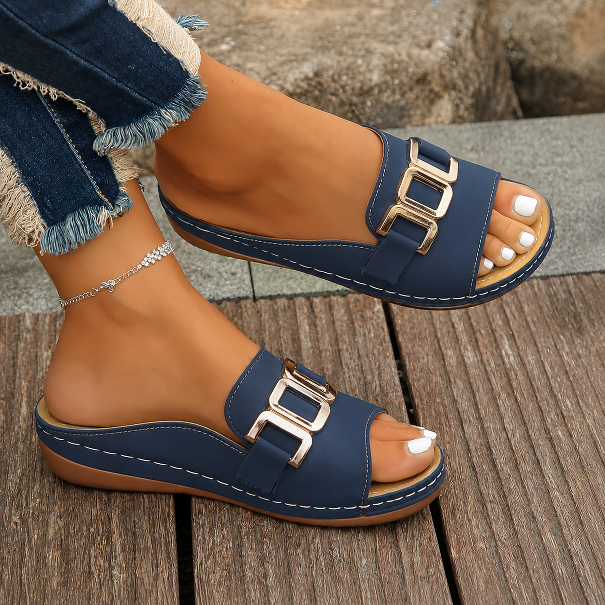 Clementina | Weekend Cushioned Adjustable Everyday Wear Sandal