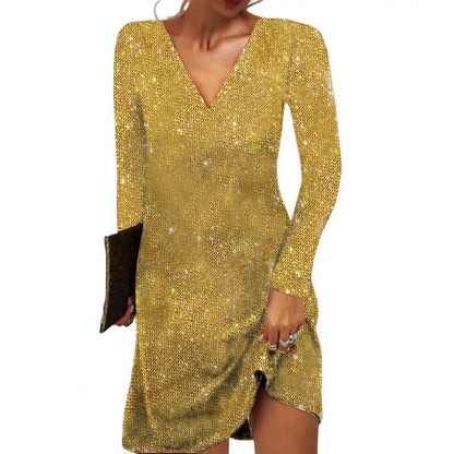 Fulgenzia | Wardrobe-Staple Wrap V-Neckline Silhouette Dress