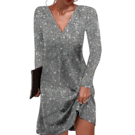 Fulgenzia | Wardrobe-Staple Wrap V-Neckline Silhouette Dress