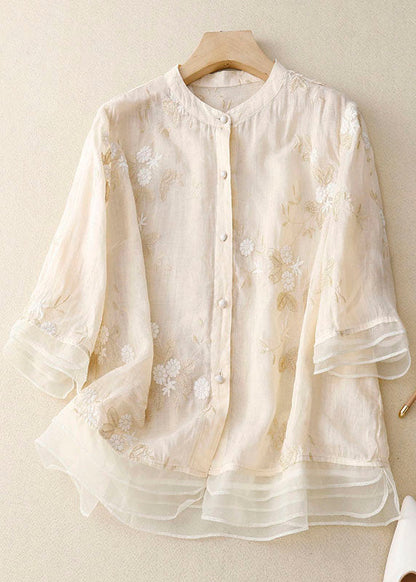 Pierangela | Polished Breathable Floral Fit Blouse