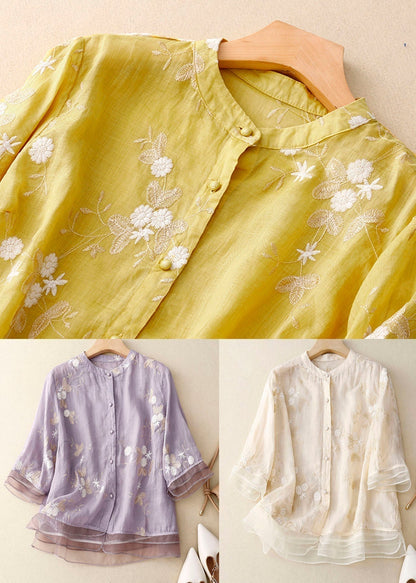 Pierangela | Polished Breathable Floral Fit Blouse