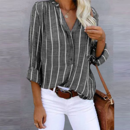 Annina | Weekend Striped Linen Ease Top