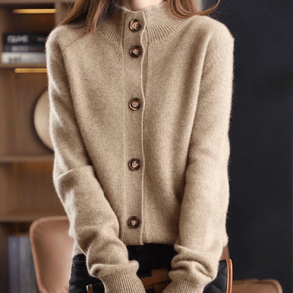 Amabella | Transitional Knit Long-Sleeve Comfort Cardigan
