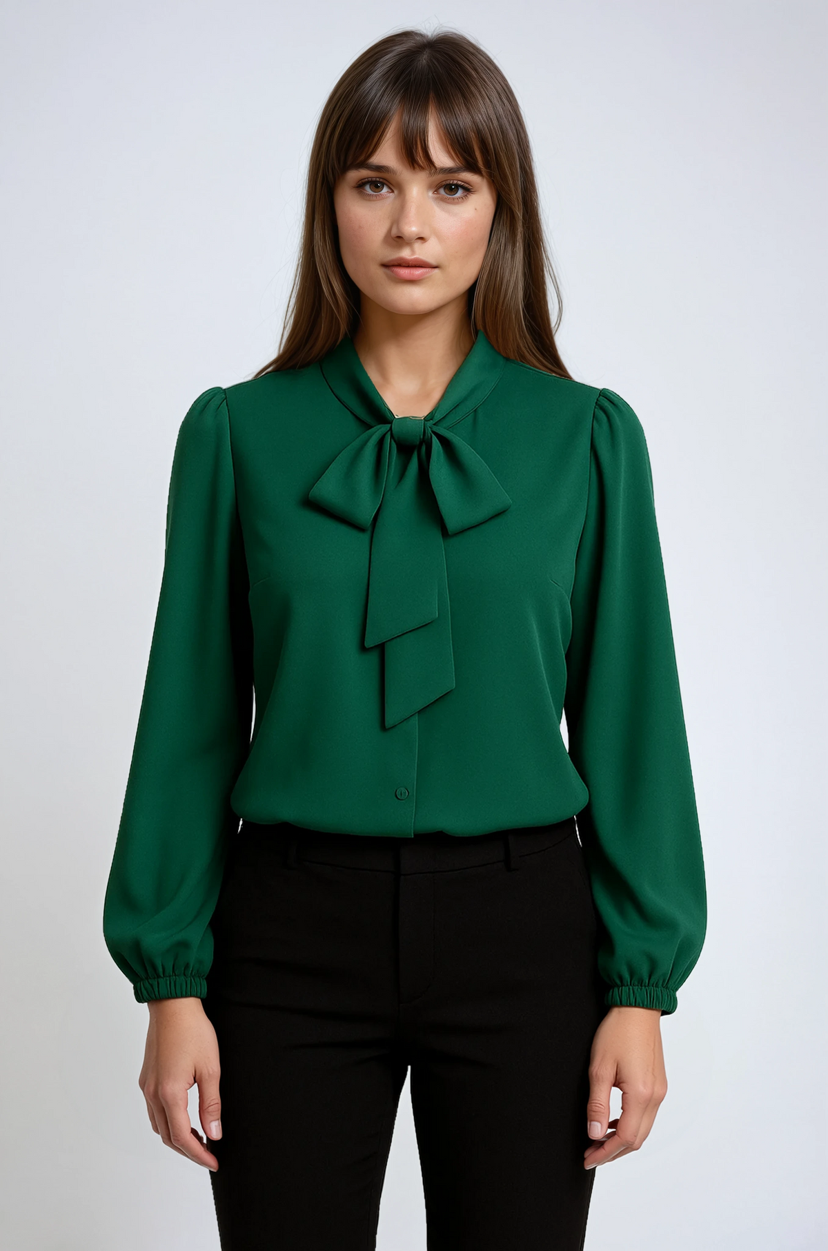 Inez | Bow Tie Neck Long Sleeve Blouse
