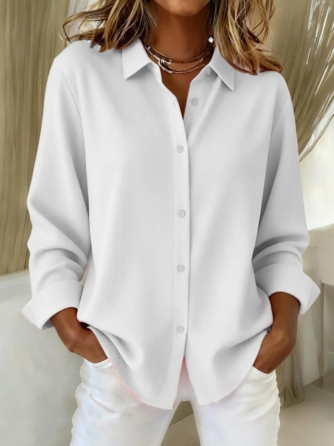 Colette | Airy button breathable Drape Blouse