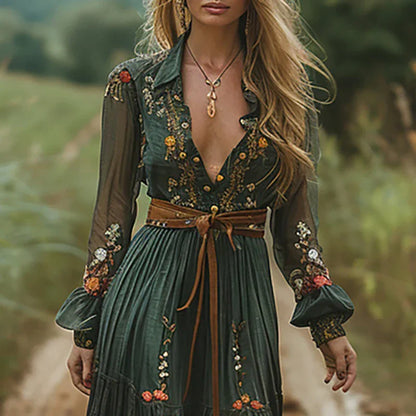 Maura | Airy Boho Maxi Detailing Dress