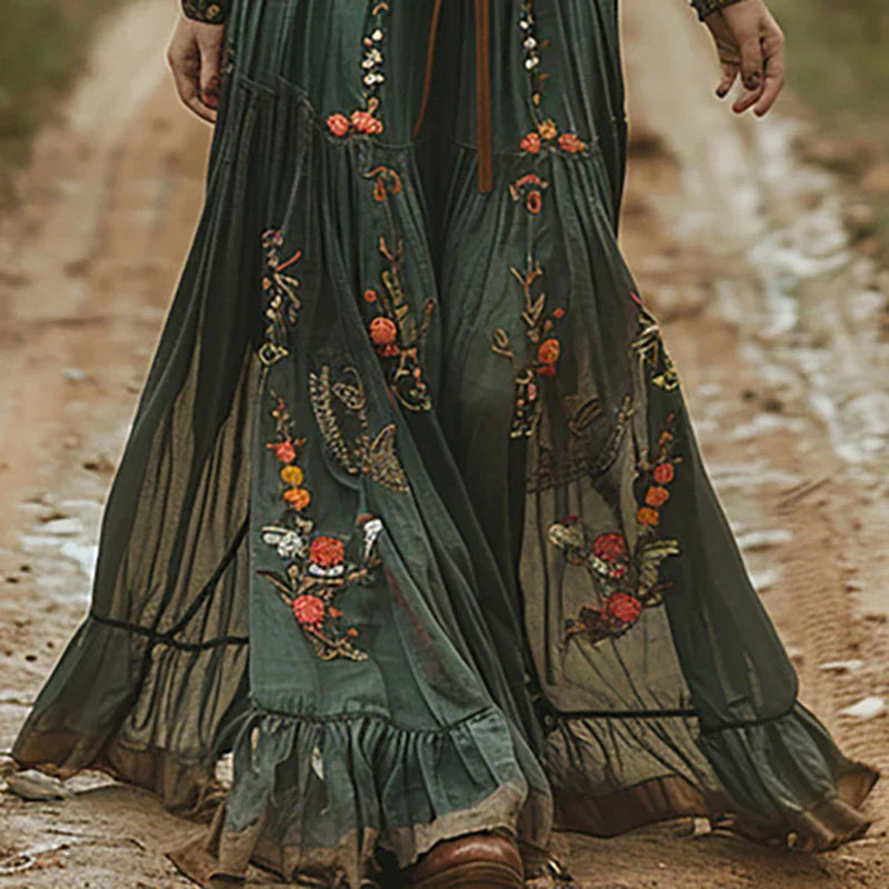 Maura | Airy Boho Maxi Detailing Dress