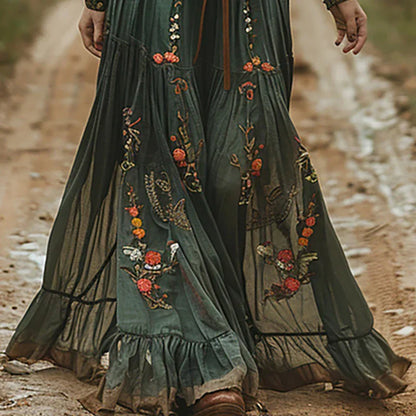 Maura | Airy Boho Maxi Detailing Dress