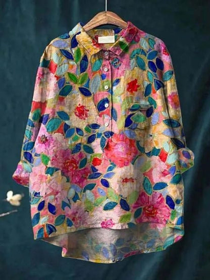 Paulette | Feminine Floral romantic Finish Blouse