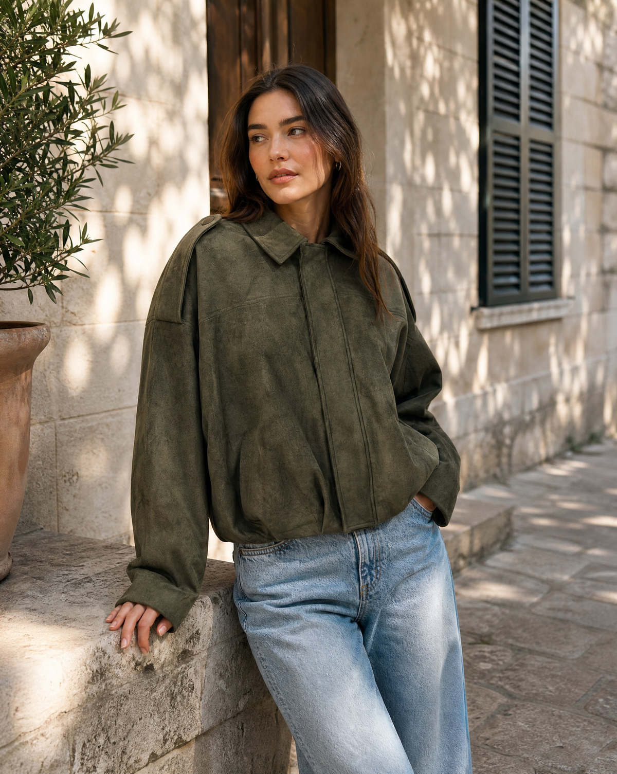 Daphne | Layering Boxy Faux Fit Jacket
