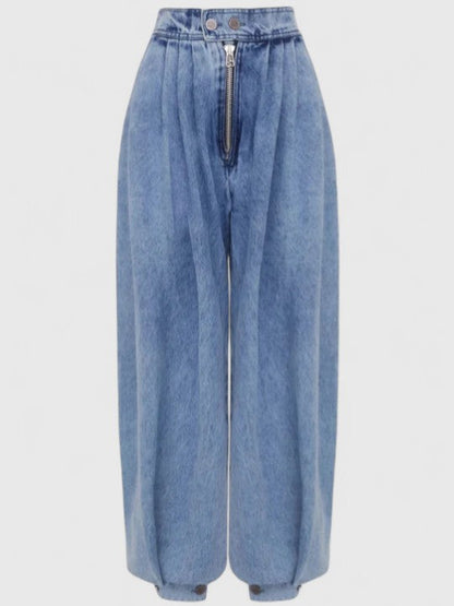 Peppina | Everyday High-Waist Pleated Stretch Jeans