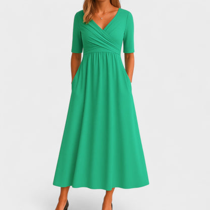 Ella | Getaway V-Neck Wrap Silhouette Dress