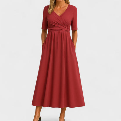 Ella | Getaway V-Neck Wrap Silhouette Dress