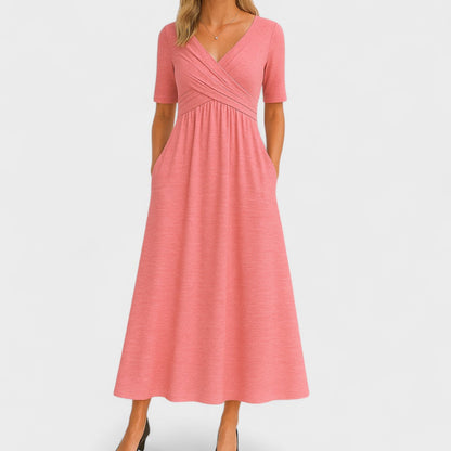 Ella | Getaway V-Neck Wrap Silhouette Dress