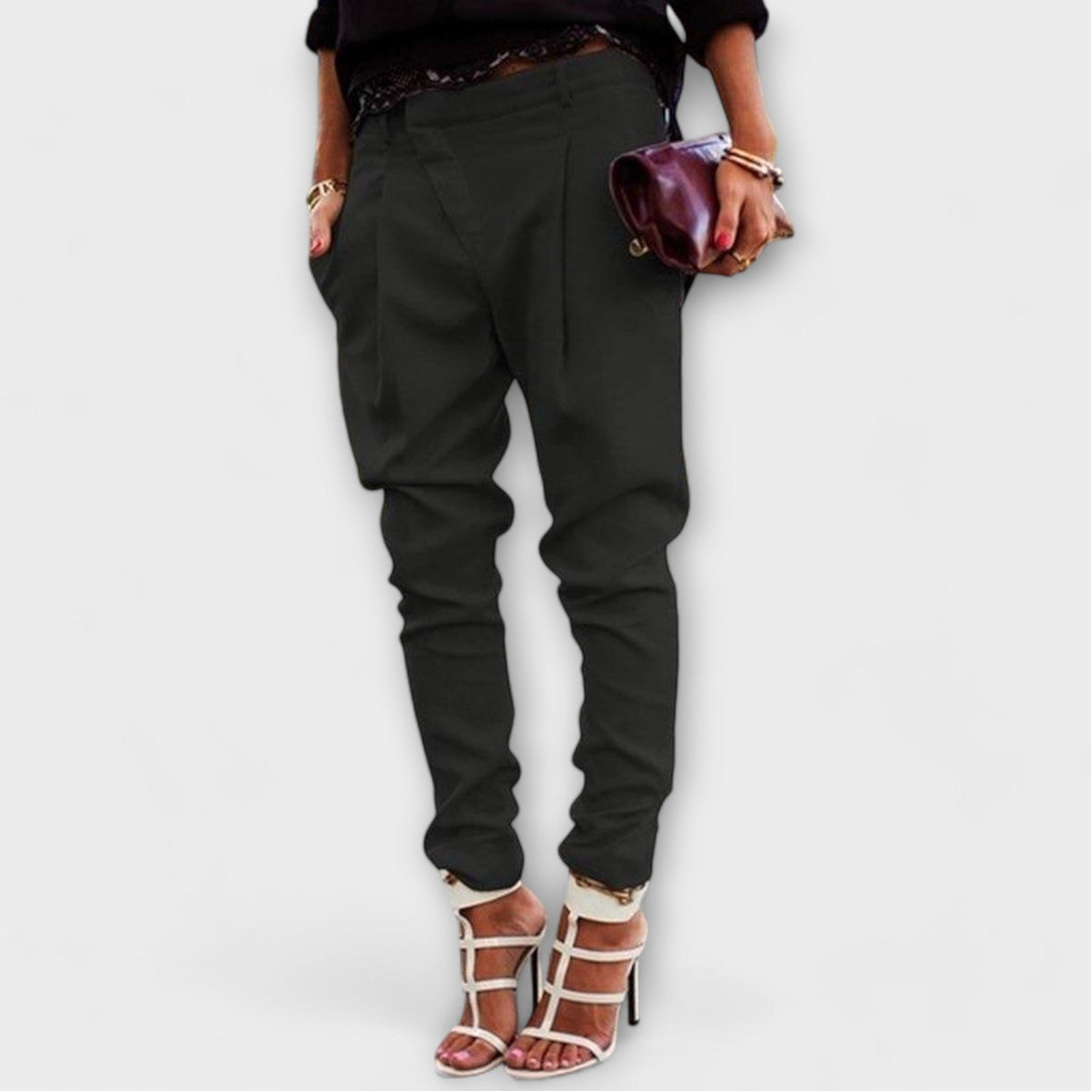 Agnella | Wardrobe-Staple Work Tailored Comfort Trousers