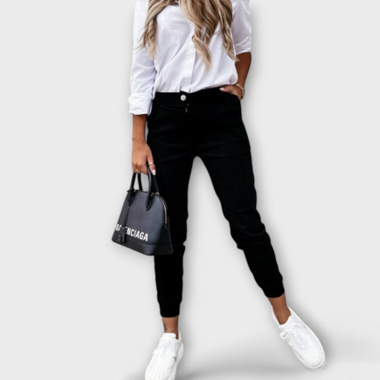 Palma | Airy Work Stretch Silhouette Pants