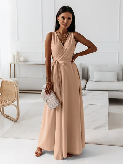 Fulvia | City Wrap-Style Maxi Fit Dress