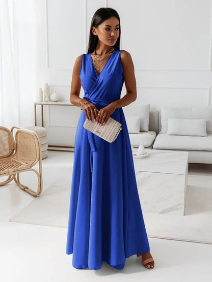 Fulvia | City Wrap-Style Maxi Fit Dress