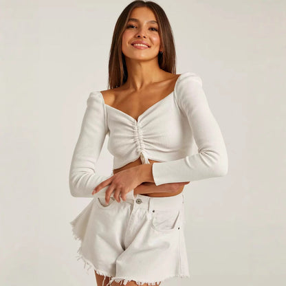 Franciszka | Weekend Ruched Long-Sleeve Fit Top