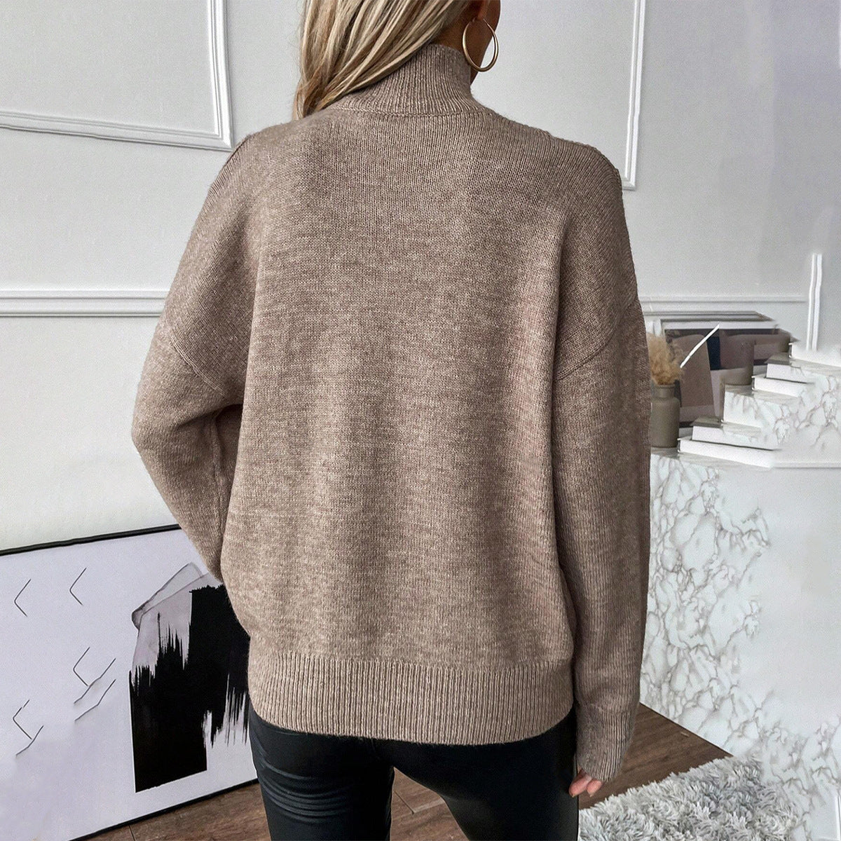 Ursolina | Cold-Weather Off-Shoulder Warmth Sweater