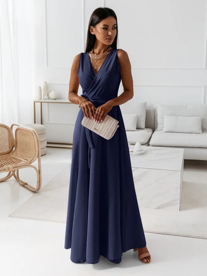 Fulvia | City Wrap-Style Maxi Fit Dress