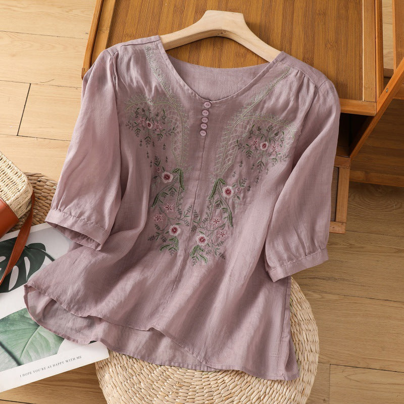 Tamsina(TM) | Date-Night Vintage Floral Style Blouse
