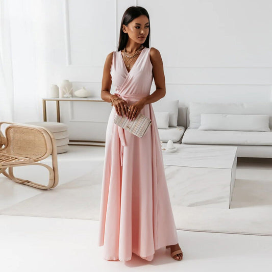 Fulvia | City Wrap-Style Maxi Fit Dress