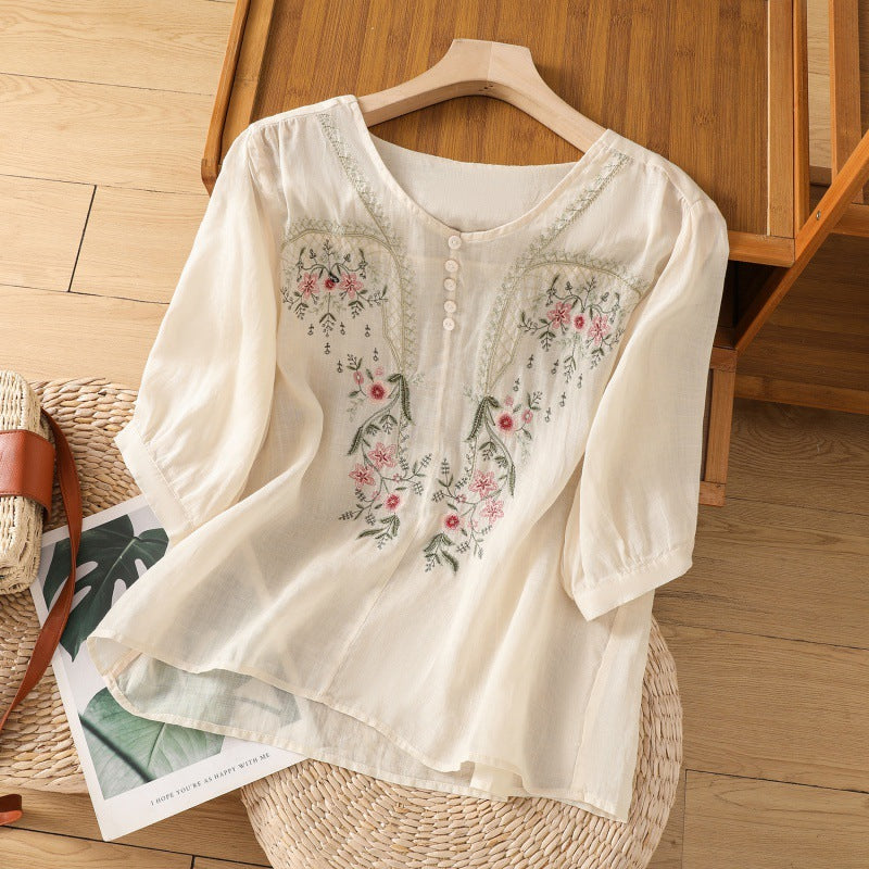 Tamsina(TM) | Date-Night Vintage Floral Style Blouse